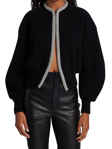 

women's knits & tees 2021 autumn women diamonds wool knitted cardigan sweater female casual coat 2 color ddxgz2 8.31, White