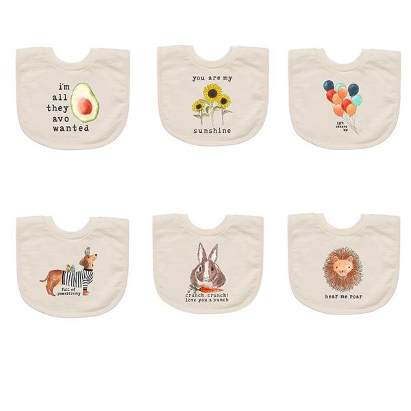 

bibs & burp cloths waterproof baby bib soft cotton saliva towel cute sweet print feeding cloth bandana scarf for born infants boys girls