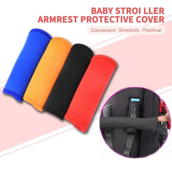 

stroller parts & accessories baby handle case cover for handrail pushchair armrest wheelchairs solid color tslm1