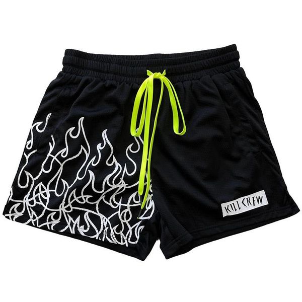 Shorts masculinos de verão, malha, academia, musculação, casual, solto, corrida, ar livre, praia, calças curtas, marca masculina, moletom