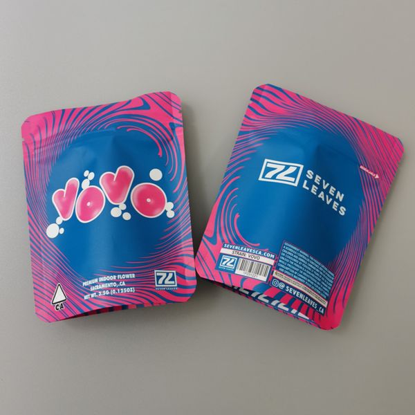 

7 seven leaves vovo astro mints packing bags zruntz blooberry zkittlez 3.5 mylar package packaging bag