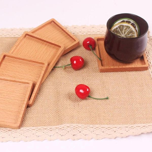 

mats & pads household square round black walnut wood insulation cup mat