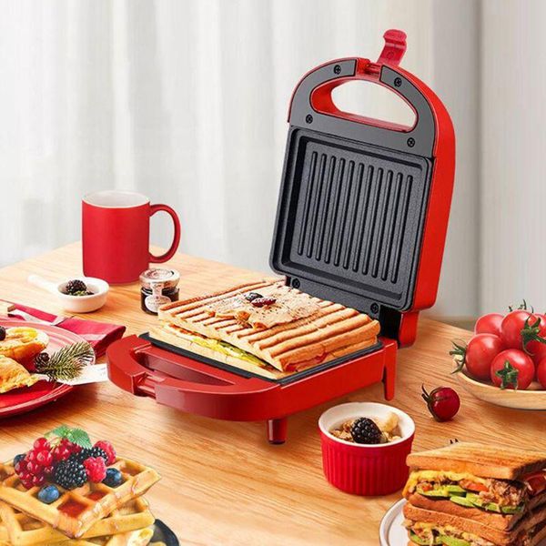 

portable electric dual waffles sandwich maker non stick multifunctional toast bread breakfast machine 220v makers