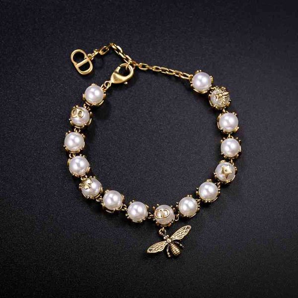 

special offer 75% off outlet online family letter bee pearl bracelet f11b, Silver