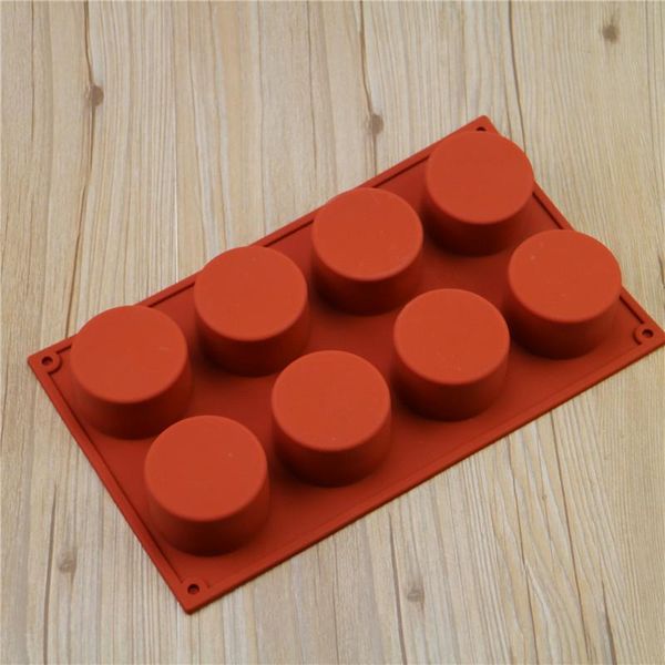 

craft tools 8 hole round cylinder column silicone handmade soap mold muffin cup cupcake cake diy mould