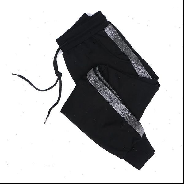 

women capri sweatpants plus size harem pants casual autumn black drawsting elastic waist female s 5xl p1033, Black;white