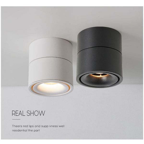 

spotlights surface mounted led spotlight ceiling light adjustable angle living room household aisle