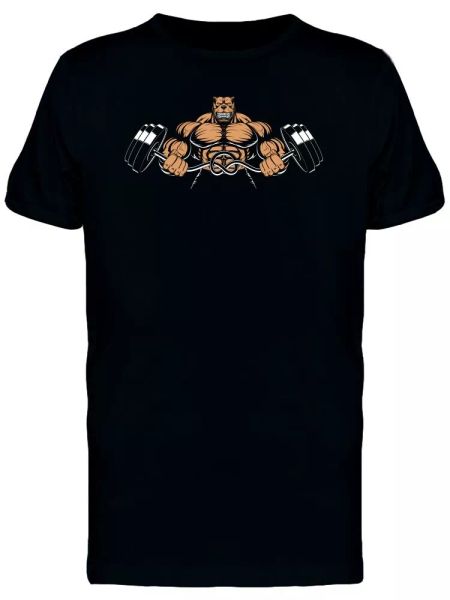 

Strong Canine With Barbell Men's Tee -Image by Shutterstock, White;black