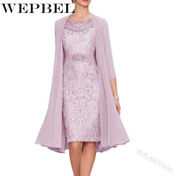 

spring autumn casual cardigan three quarter sleeve coat + slim o-neck dress suit women's lace solid color elegant dresses, Black;gray
