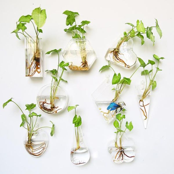 

vases 1pc creative art flowers glass vase hanging decoration plant holder modern nordic style transparent home garden ornaments