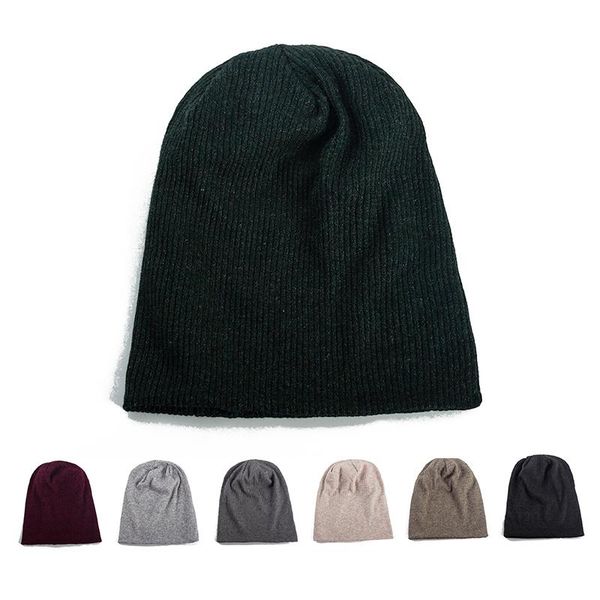 

beanies women man ribbed solid color beanie hat winter knitted hats baggy slouchy beanies&skullies cap warm fashion bonnets