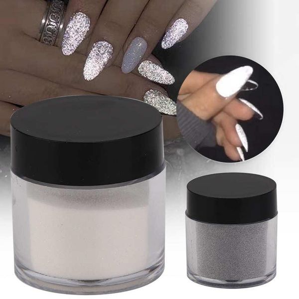 

nail glitter 20g reflective powders uv polish holographic manicure dipping pigment dust for art decoration accessories, Silver;gold
