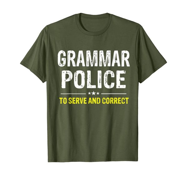 

grammar police women and kids funny costume idea t-shirt t-shirt, White;black