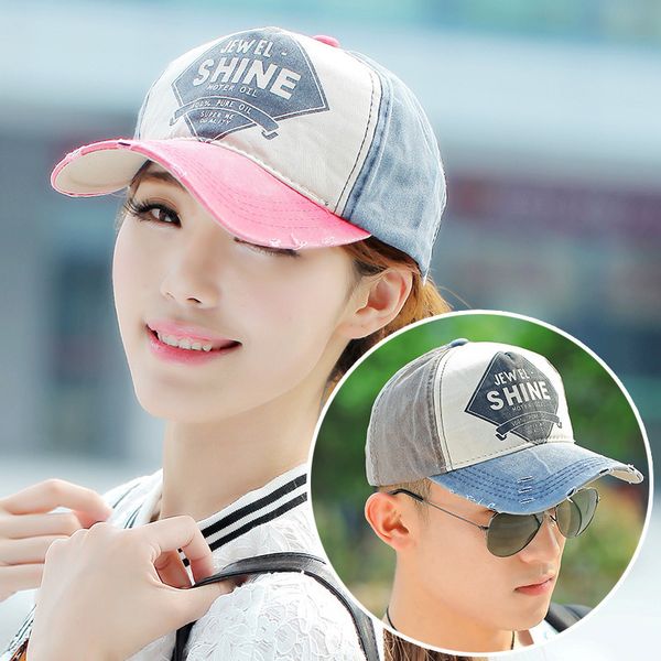 

fashion couple shine baseball men's and women's summer sunshade sun hat cowboy cap, Black;white