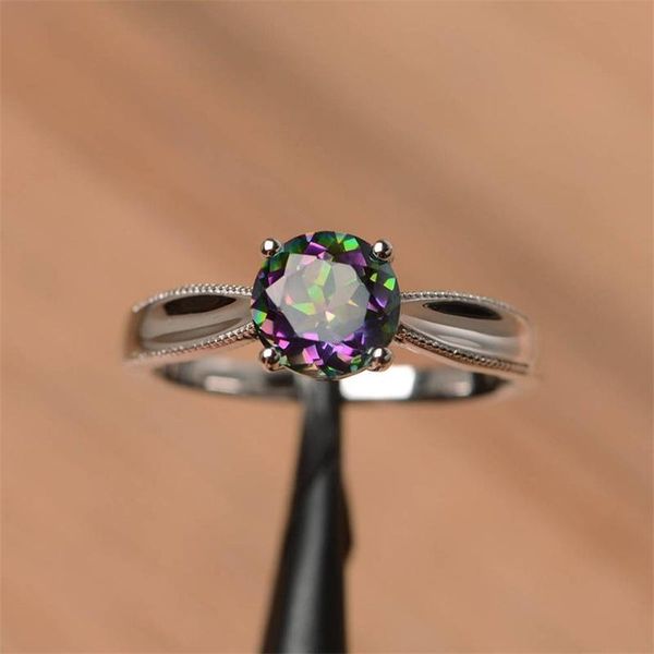 

wedding rings colorful geometric round temperament ring for women engagement jewelry female hand accessories, Slivery;golden