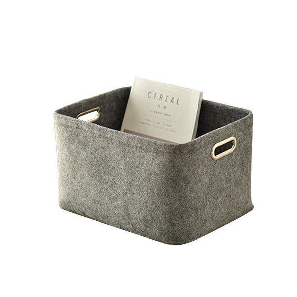 

storage drawers home basket, felt box, hollow handle sorting stand large capacity no-lid holder