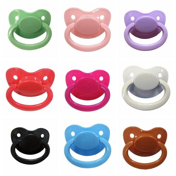 

pacifiers# 1pc abdl pacifier solid color lovely big size silicone chupetes paci baby teether chewing toys