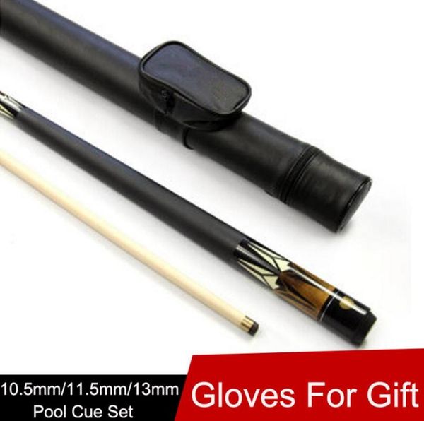 

cuppa billiard cue canadian maple wood stick 10.5mm/11.5mm/13mm tips with black pool case set kit china cues