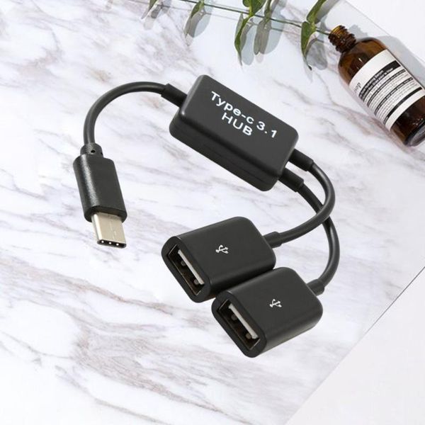 

hubs 2 in 1 single usb 3.1 hub with ports interface compatible (black)