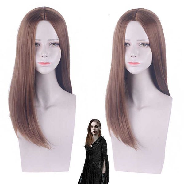 

master santa crisis 8 daniela brown medium long hair cos wig, Black