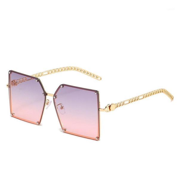 

sunglasses fashion oversized shades women square metal vintage retro sun glasses female feminino1, White;black