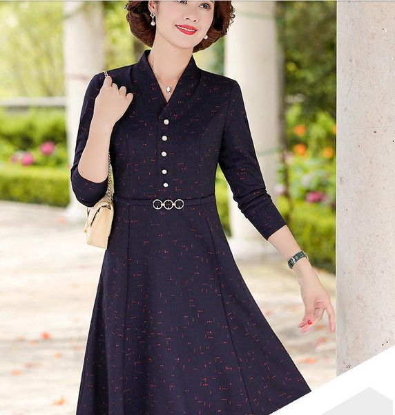 

2021 spring and autumn fashion long sleeve women's dress@180, Black;gray