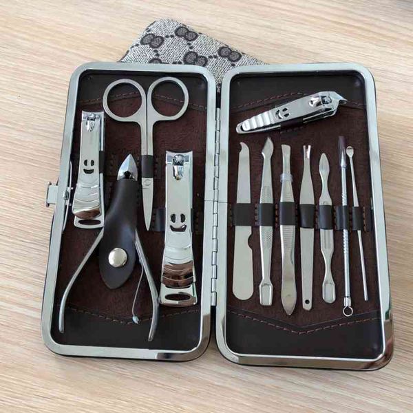 

stainless beauty steel nail clipper set 12 piece and manicure tools