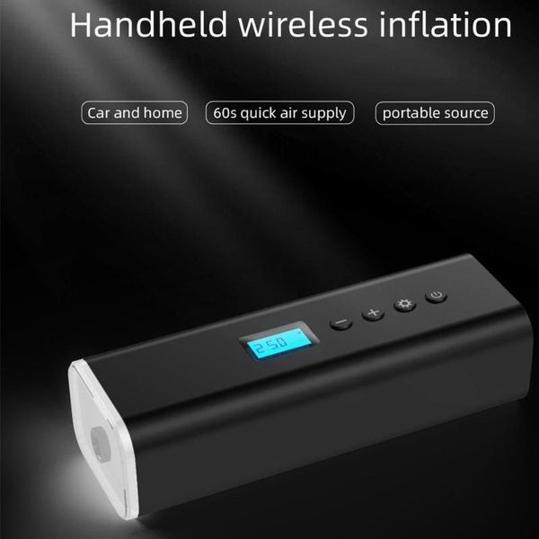 

inflatable pump air portable electric compressor tire inflator emergency light rechargeable usb cordless smart car z5l2