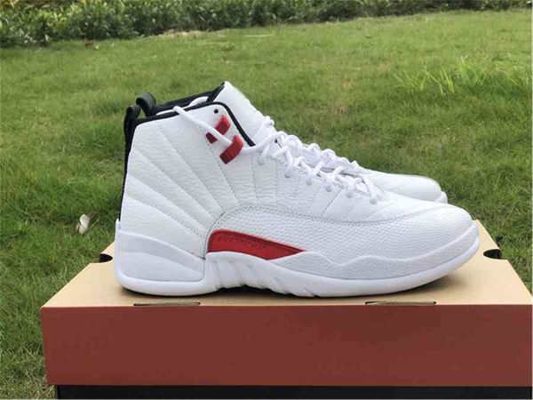 

2021 authentic 12 twist athletic shoes men utility university red black bright crimson white dark concord stone blue sneakers reverse flu ga, White;red