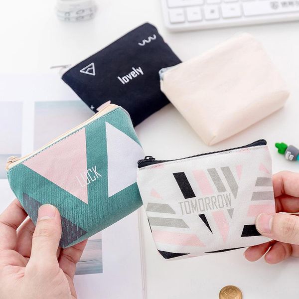 

storage bags mini sanitary napkin bag canvas coin purse holder pad pouch cosmetics organizer women wallets
