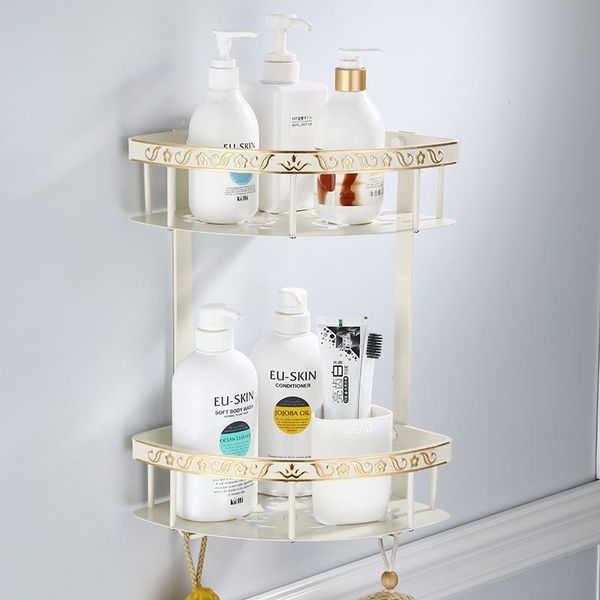 

bathroom shelves carved aluminum alloy shelf wall mounted basket handware white