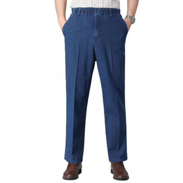

men's pants men casual solid color elastic waistband drawstring trousers male long straight streetwear 2021, Black