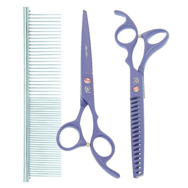 

hair scissors 7.0" 9cr professional pets cutting 18 teeth fish bone dogs thinning shears puppy grooming forceps b0039a