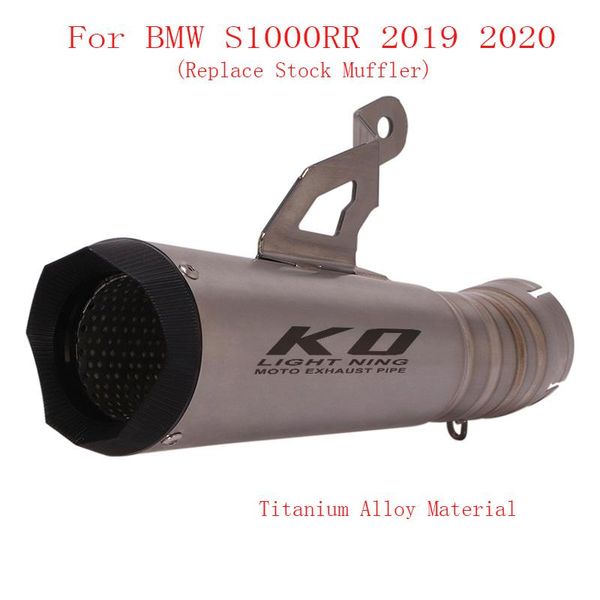 

titanium alloy s1000rr motorcycle exhaust pipe muffler escape tip for 2021 system