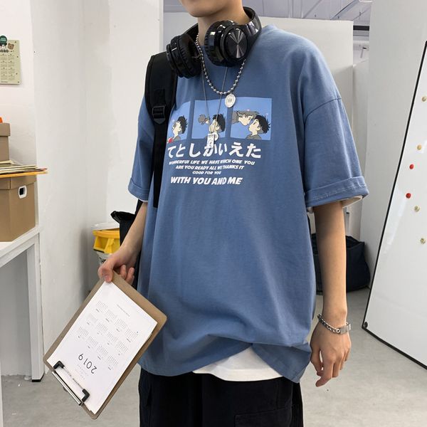 

sve men's t-shirts short t-shirt trendy cartoon summer body style, White;black