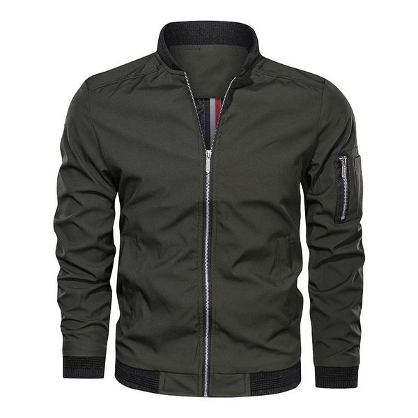 

men bomber jacket thin slim baseball long sleeve s windbreaker zipper male outwear brand clothing 6xl men's jackets, Black;brown