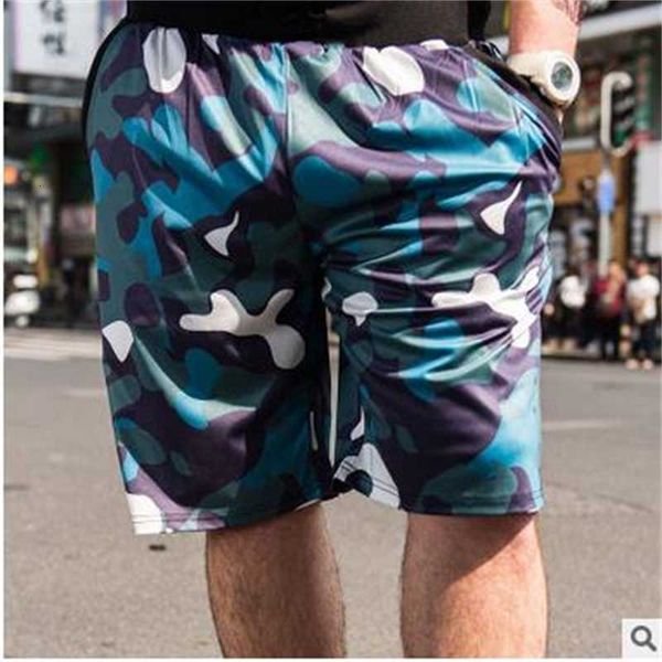 

men's shorts oversize camo meryl pants summer cool knee length beach fat man quick dry casual loose 5 9q3f, White;black