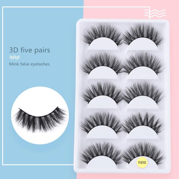 

false eyelashes 5 pairs of 3d artificial mink hair dramatic natural soft handmade makeup extension tool