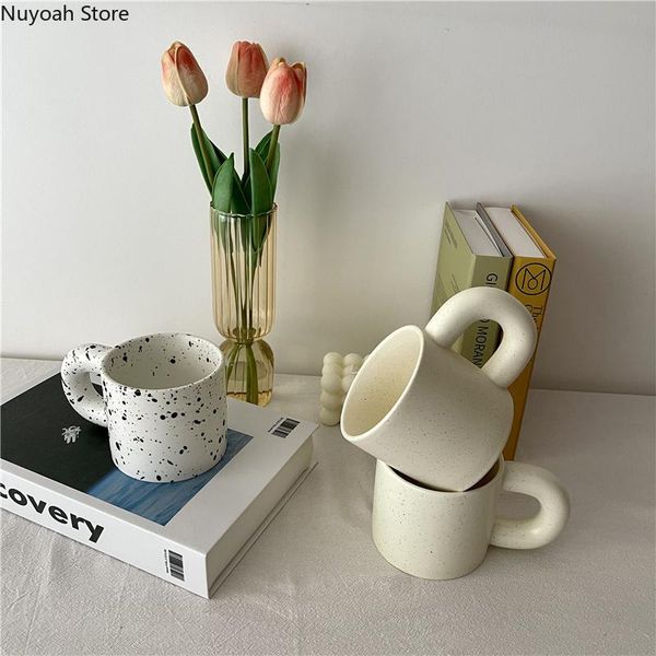 

european-style household milk mug creative splash ink fat coffee cup ceramic 350ml mark living room decoration accessories mugs