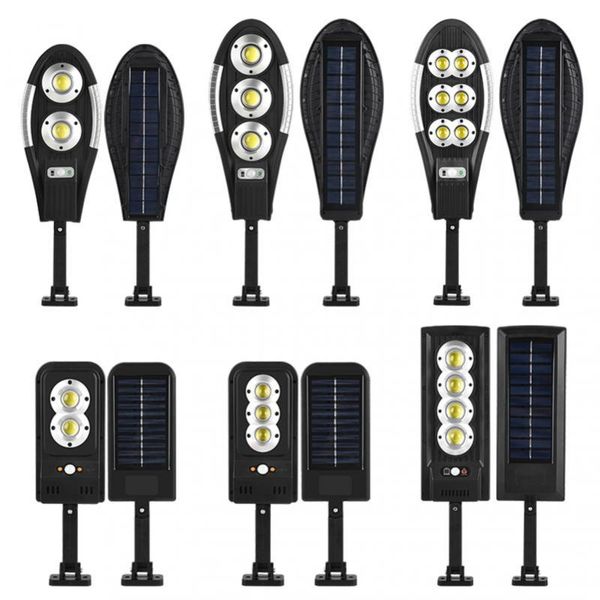 

solar lamps waterproof street lights outdoor garden wall light human sensor remote control lamp for lawn yard lighting
