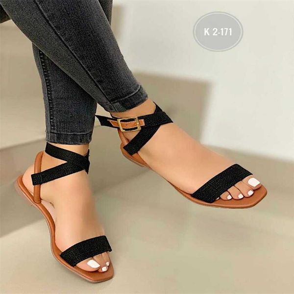 

sandals cross strap ladies 2021 open toe elegant sweet fashion comfortable thick bottom shoes women's wedge heels, Black