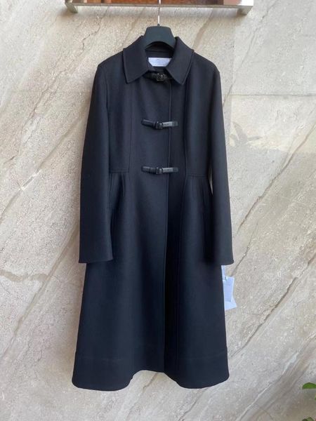 

women's trench coats fashion black coat, Tan;black
