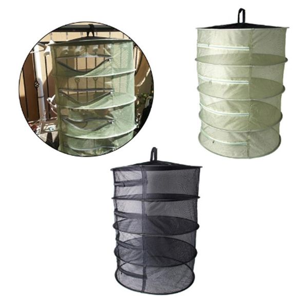 

layers wire mesh hanging net drying rack outdoors clothes basket laundry storage bag bud hangers & racks