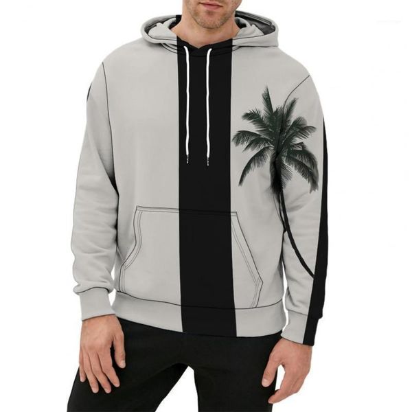 

men's hoodies & sweatshirts trendy autumn hoodie men patchwork plus size casual pullover stripe drawstring 3d print for daily wear, Black