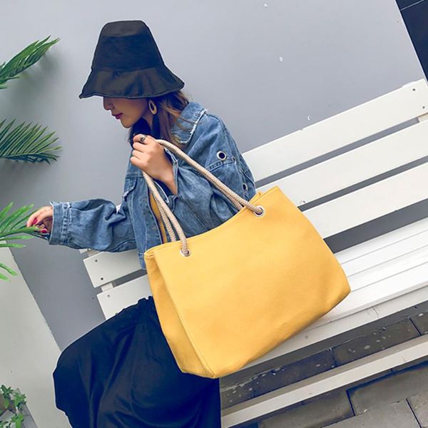 

evening bags 2021 fashion women candy color hand bag canvas foldable shoulder female large capaticy tote travel shopping