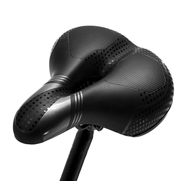 

bike saddles seat soft bicycle saddle pu leather surface black hollow scooter asiento bicicleta parts eh50bs