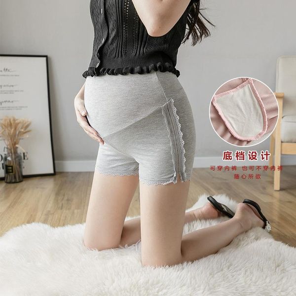 

maternity bottoms shorts for pregnant women summer thin section women's pants outer wear fashion anti-exposure safety leggings ins, White