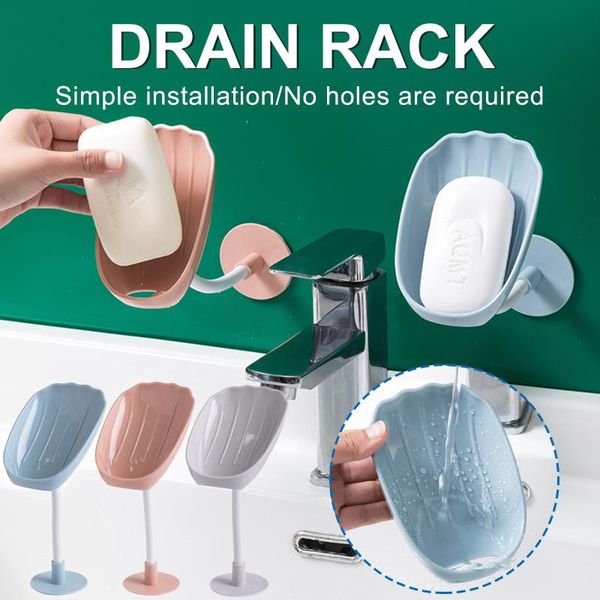 

soap dishes bathroom water draining dish case holder drainer save storage box