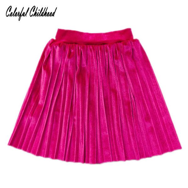 

skirts colorful childhood baby girls velvet princess pleated skirt autumn toddler kids short children clothing, Blue