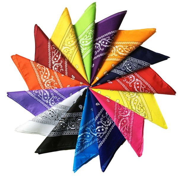 

cotton bandana scar hip hop outdoor riding multifunctional headscarf cashew print square, White